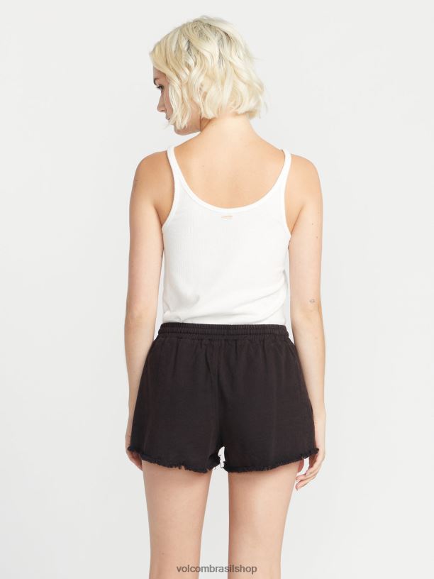 br Volcom mulheres roupas calções de pedra strutin preto 88NNJ954
