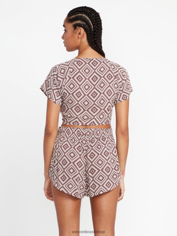 br Volcom mulheres roupas short retrospectáculo ardósia cinza 88NNJ946