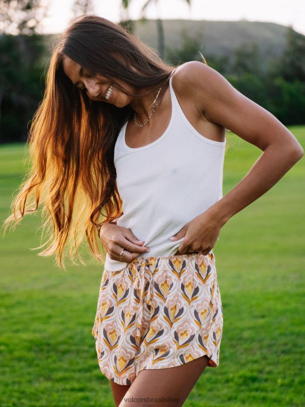 br Volcom mulheres roupas short retrospectáculo avelã 88NNJ939
