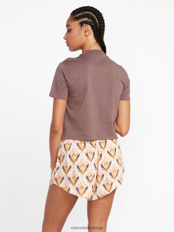 br Volcom mulheres roupas short retrospectáculo avelã 88NNJ939