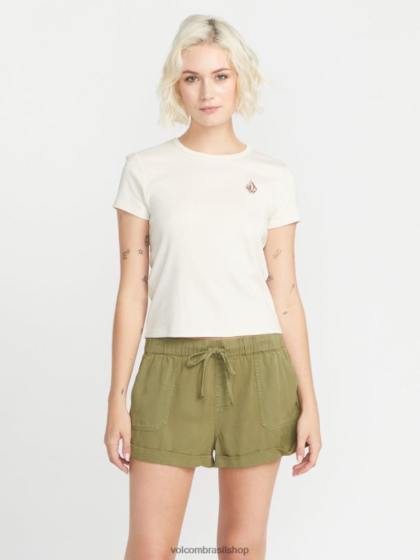 br Volcom mulheres roupas shorts de domingo musgo 88NNJ924