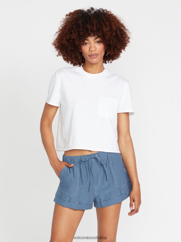 br Volcom mulheres roupas shorts de domingo vôo azul 88NNJ963
