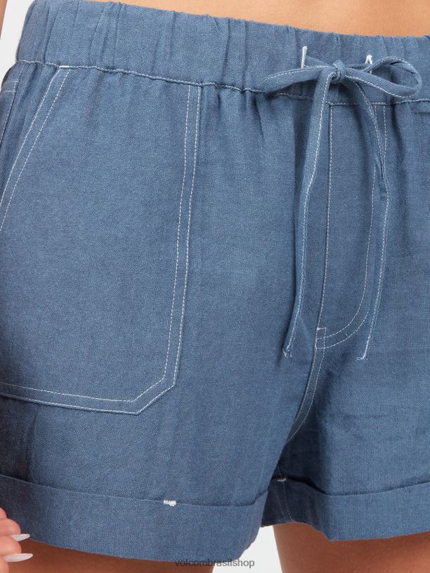 br Volcom mulheres roupas shorts de domingo vôo azul 88NNJ963