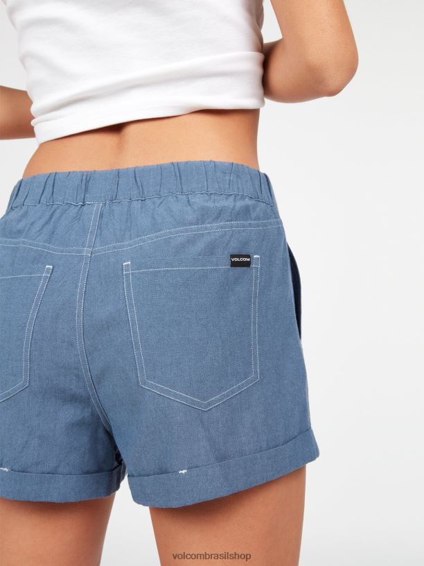 br Volcom mulheres roupas shorts de domingo vôo azul 88NNJ963