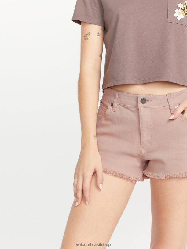 br Volcom mulheres roupas shorts elásticos stoney orquídea de inverno 88NNJ911