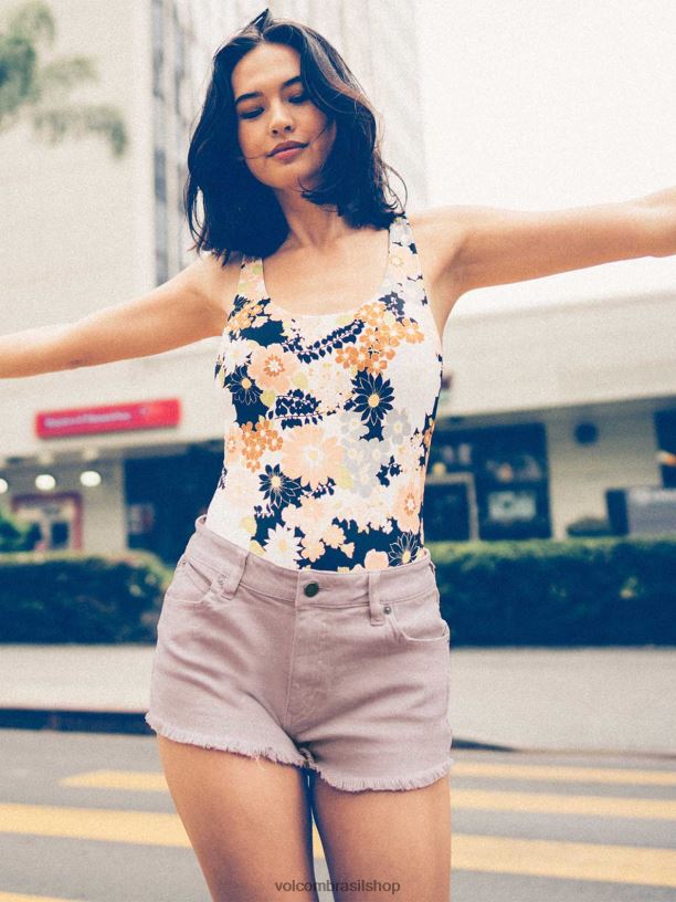 br Volcom mulheres roupas shorts elásticos stoney orquídea de inverno 88NNJ911