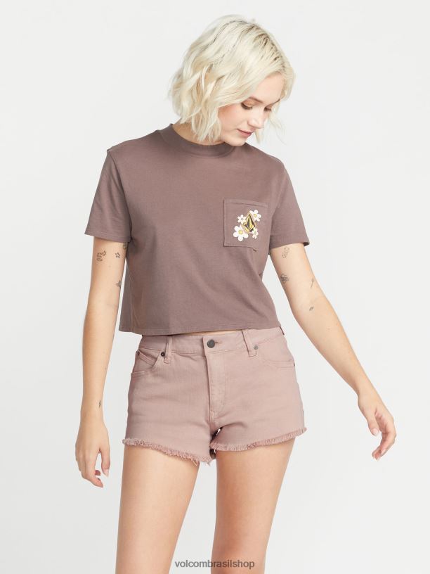 br Volcom mulheres roupas shorts elásticos stoney orquídea de inverno 88NNJ911