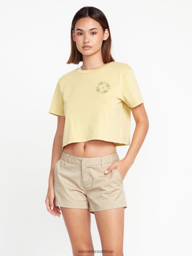 br Volcom mulheres roupas shorts frochickie oxford bronzeado 88NNJ956