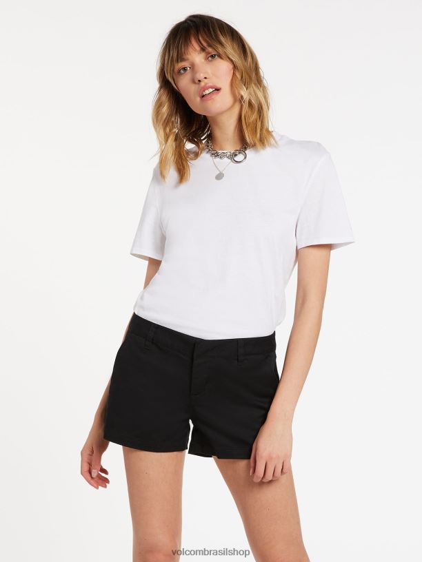 br Volcom mulheres roupas shorts frochickie preto 88NNJ927