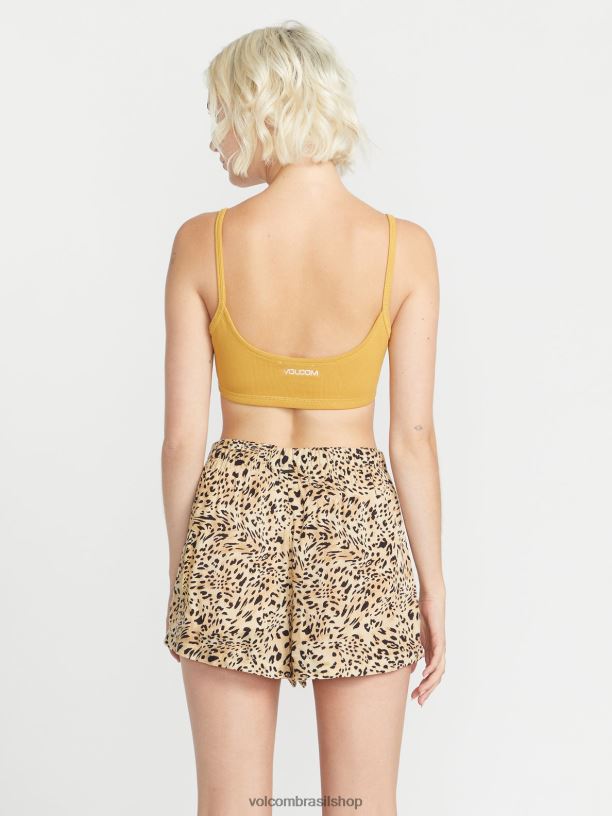 br Volcom mulheres roupas shorts meeyoww Estampa de animal 88NNJ919