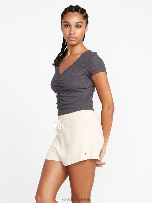 br Volcom mulheres roupas vivia em shorts de lã creme 88NNJ945