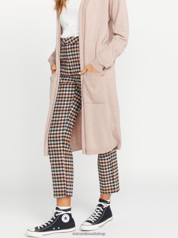 br Volcom mulheres roupas suéter cardi de lance midi vivido no lounge orquídea de inverno 88NNJ858