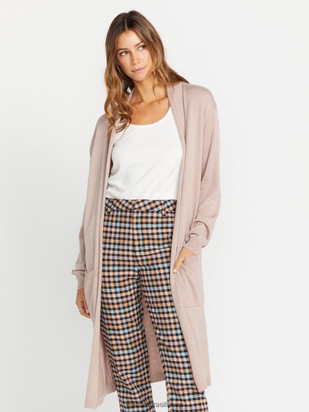 br Volcom mulheres roupas suéter cardi de lance midi vivido no lounge orquídea de inverno 88NNJ858