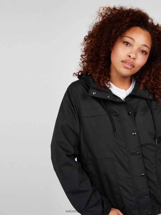 br Volcom mulheres roupas blusão de pedra inimigo tamanho grande preto 88NNJ893