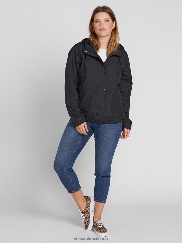 br Volcom mulheres roupas blusão de pedra inimigo tamanho grande preto 88NNJ893