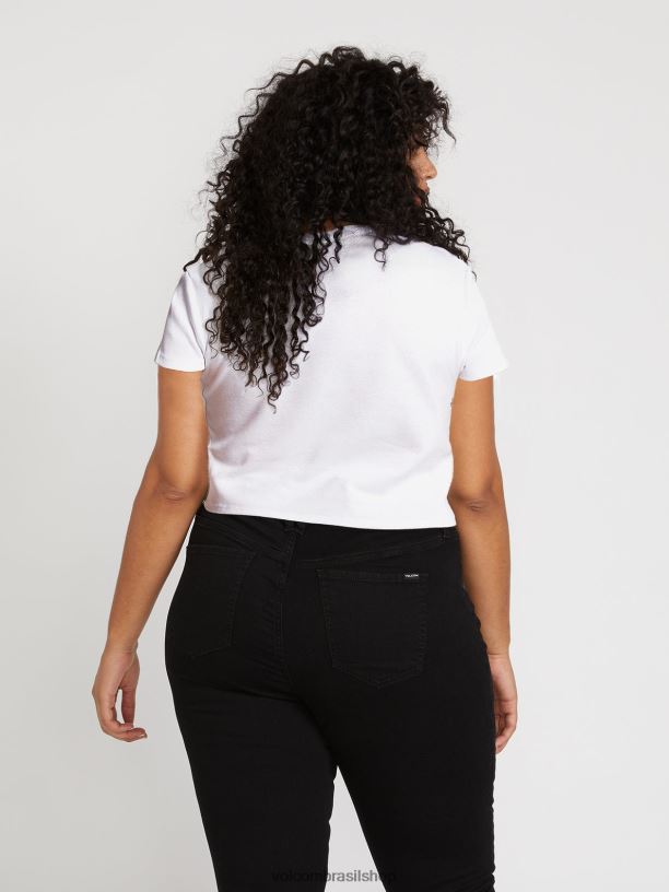 br Volcom mulheres roupas uma de cada baby tee plus size branco 88NNJ822