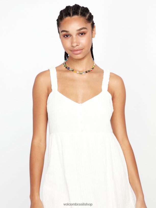 br Volcom mulheres roupas um vestido completo estrela branca 88NNJ877