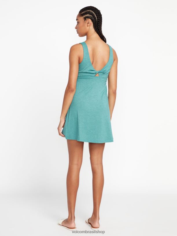 br Volcom mulheres roupas vestido reversível do coelhinho do deserto jade 88NNJ872