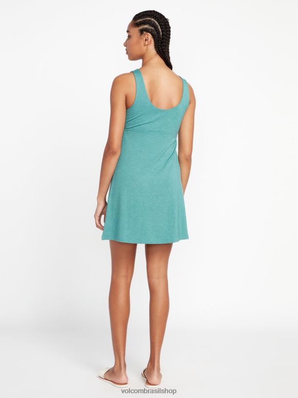 br Volcom mulheres roupas vestido reversível do coelhinho do deserto jade 88NNJ872
