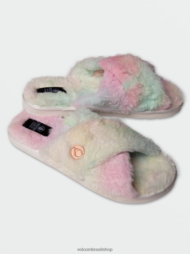br Volcom mulheres calçados viveu em sandália deslizante tie dye 88NNJ1035
