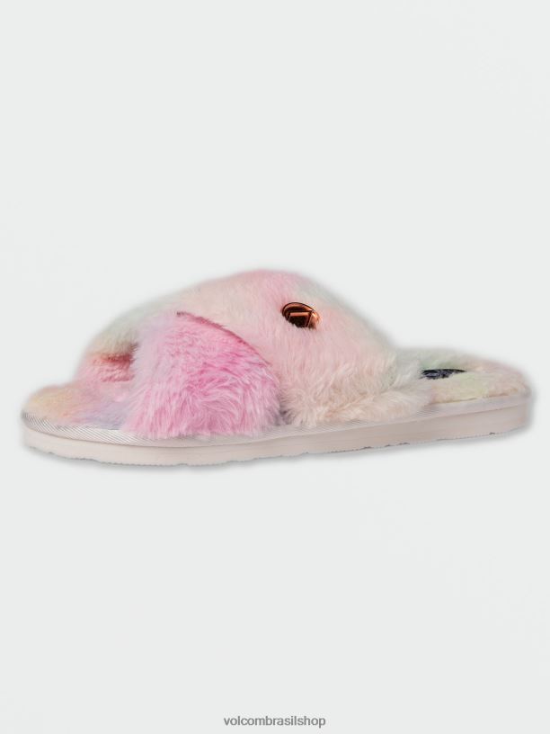 br Volcom mulheres calçados viveu em sandália deslizante tie dye 88NNJ1035