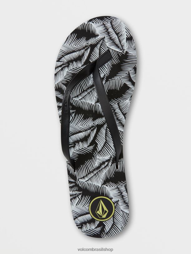 br Volcom mulheres calçados color me sandálias de primavera Preto branco 88NNJ1025