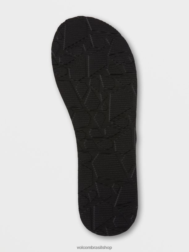 br Volcom mulheres calçados color me sandálias de primavera Preto branco 88NNJ1025