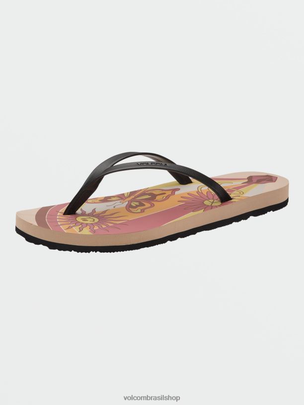 br Volcom mulheres calçados color me sandálias de primavera avelã 88NNJ1026