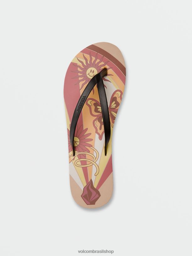 br Volcom mulheres calçados color me sandálias de primavera avelã 88NNJ1026