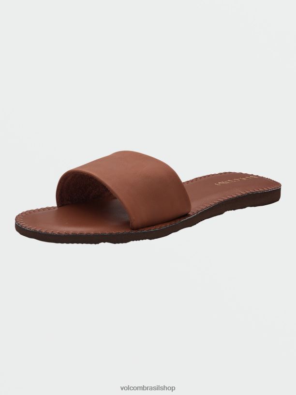 br Volcom mulheres calçados sandálias de deslizamento simples argila escura 88NNJ1020