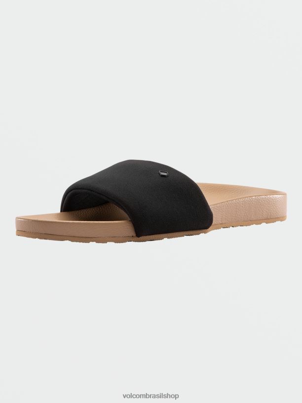 br Volcom mulheres calçados sandálias deslizantes legais preto 88NNJ1018