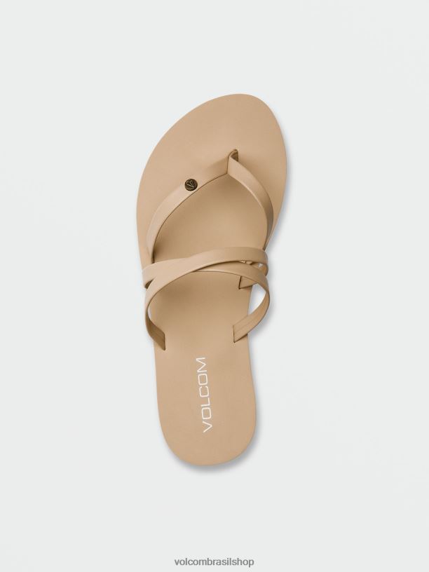 br Volcom mulheres calçados sandálias easy breezy ii avelã 88NNJ1021